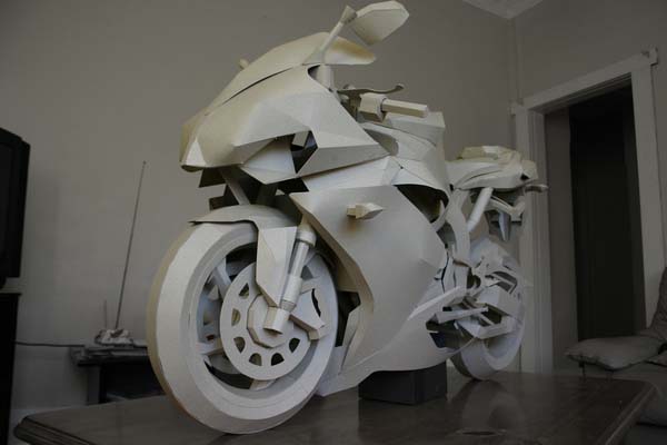 cardboard motorcycle