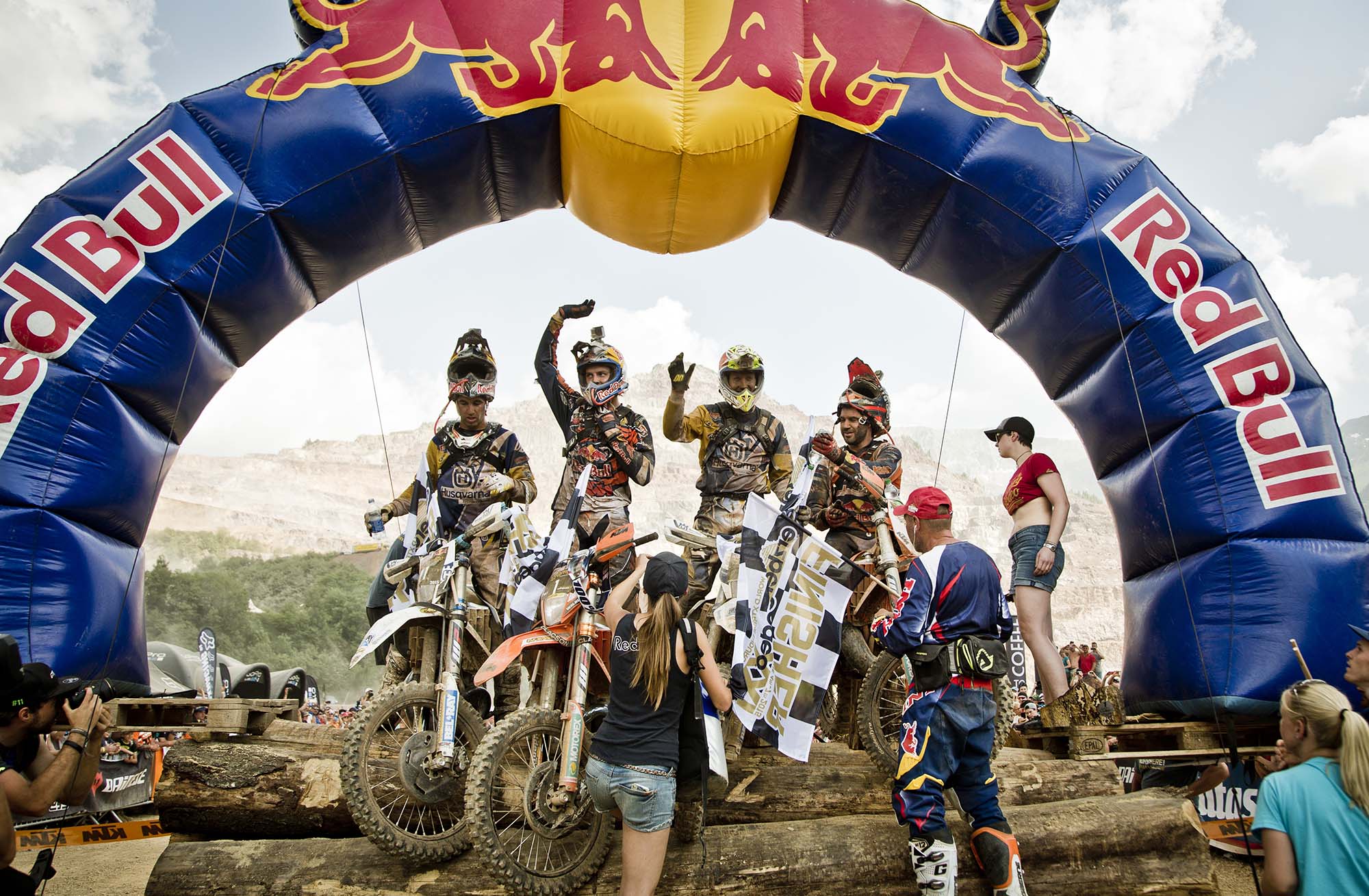 Motorex Riders Podium at ErzbergRodeo Red Bull Hare