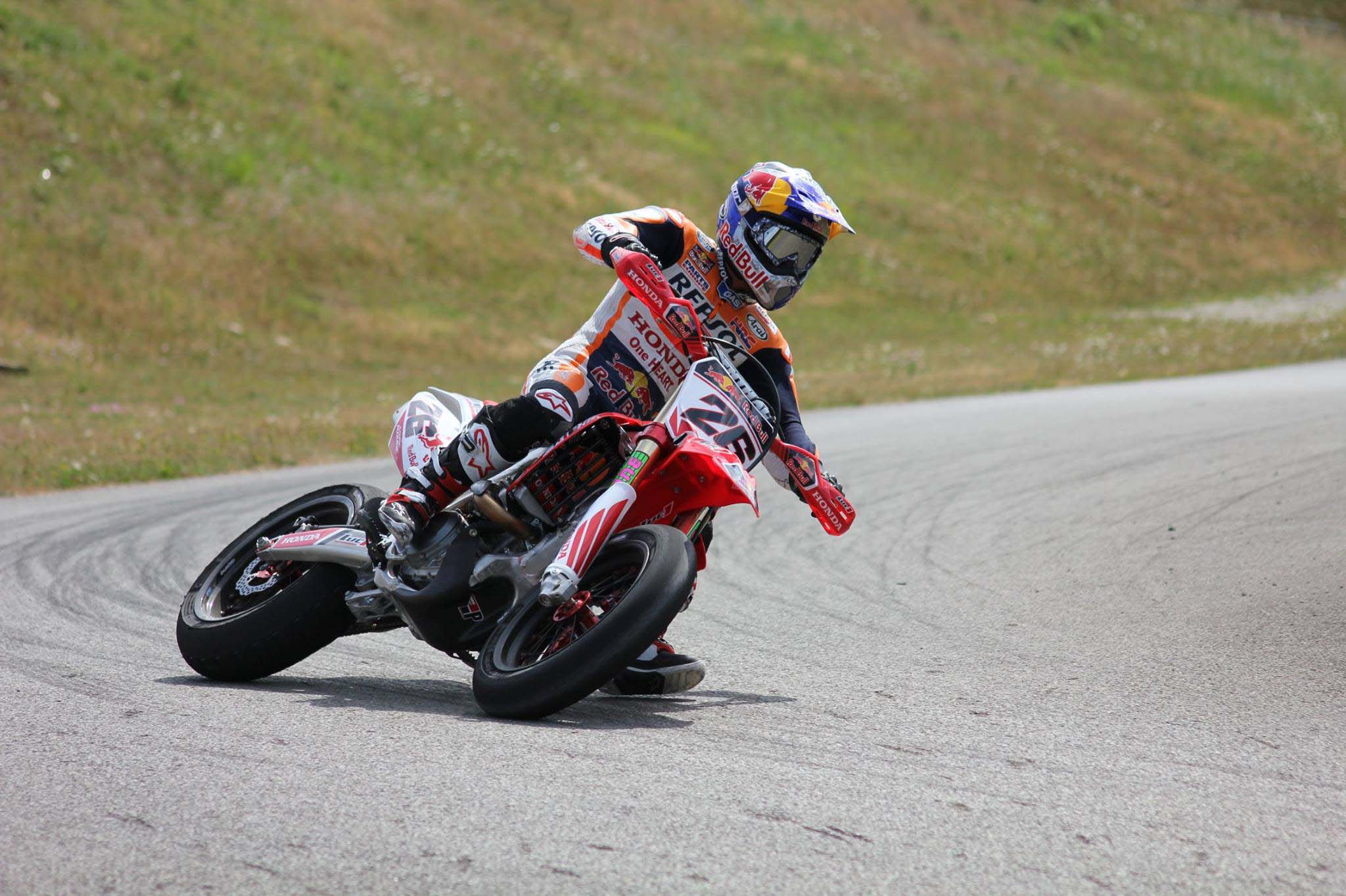 Watch Dani  Pedrosa  Rip It Up on a Supermoto Asphalt Rubber